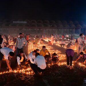 सेवा संकल्प अभियान की शुरुआत, 65 हजार से अधिक दीपों से जगमगाया रणजीता स्टेडियम