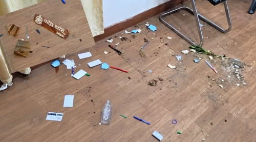 गुढ़ियारी थाने में भाजयुमो नेता का हंगामा, पुलिस से विवाद के बाद तोड़फोड़; FIR दर्ज