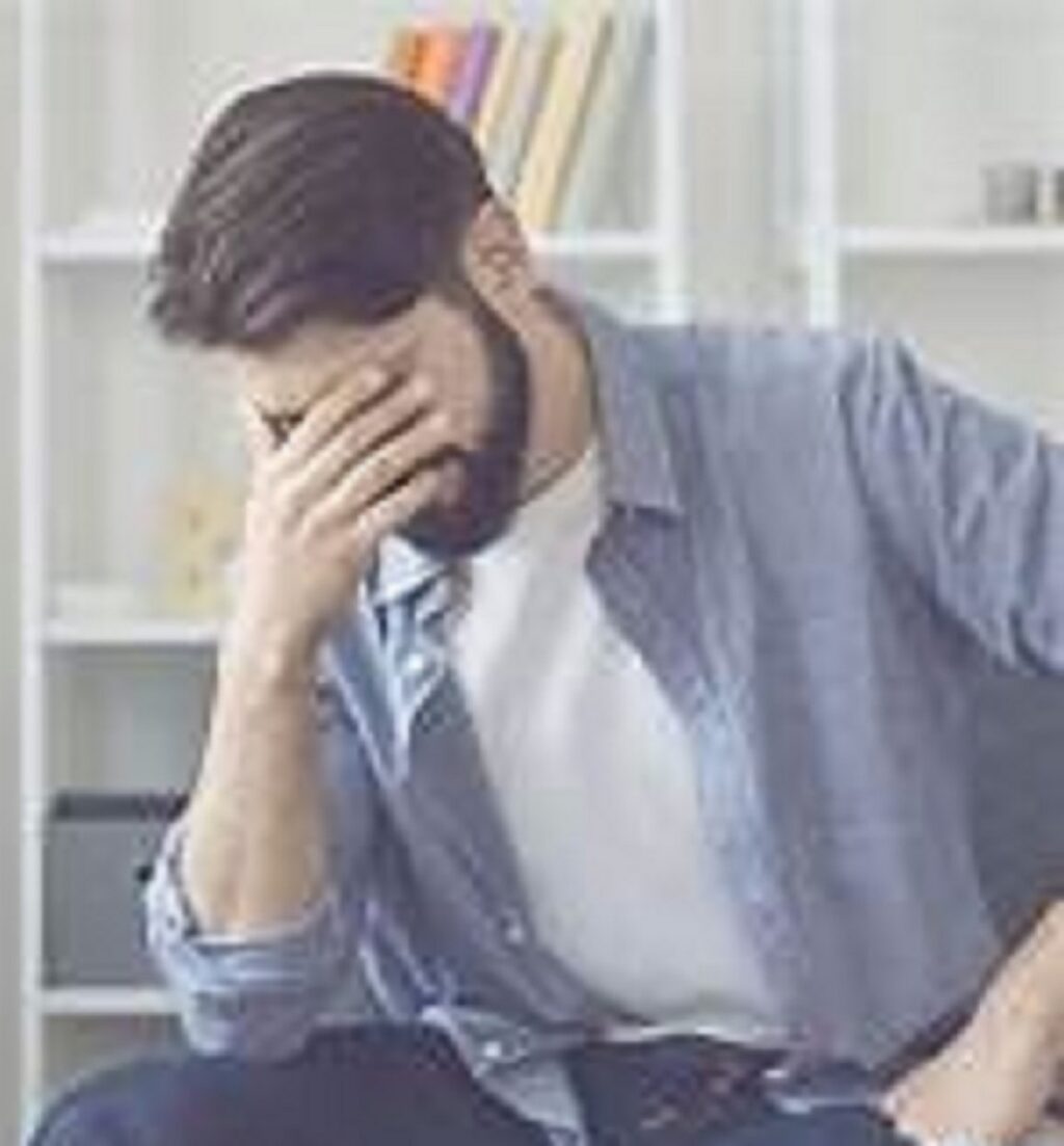 depressed man