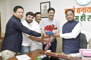मुख्यमंत्री विष्णुदेव साय से छत्तीसगढ़ ओलम्पिक संघ के पदाधिकारियों ने की भेंट